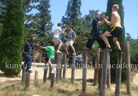 Training on plum-blossom poles and in the sands of school.