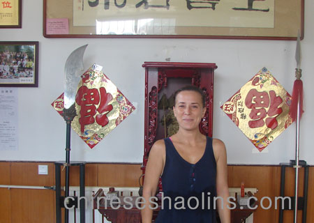 Geraldine stayed for long term to learn kung fu in kunyu mountain school.