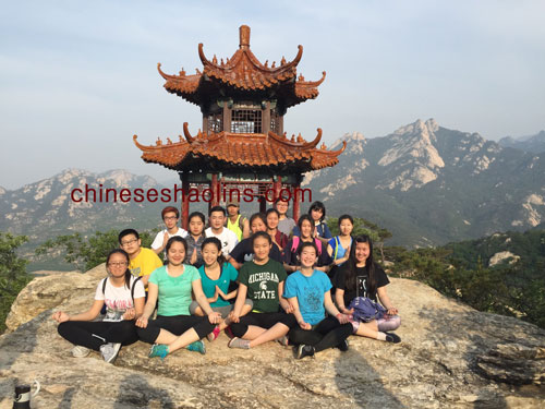 The group from American school trained in academy in Kunyu Shan,