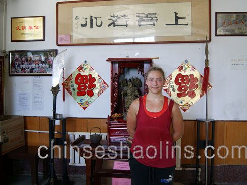 She trained kung fu here for three month in Kunyu mountain academy