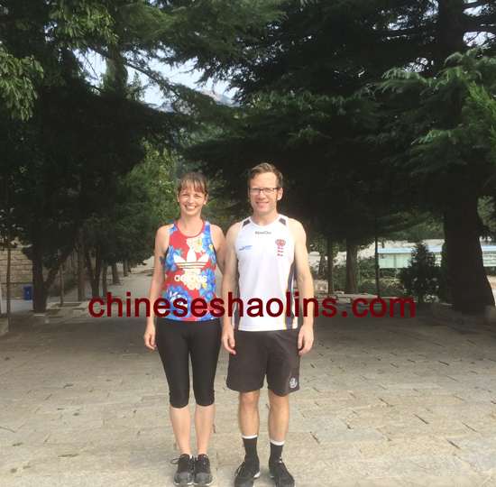 The couple from UK trained Kung fu here in Kunyu mountain shaolin academy.